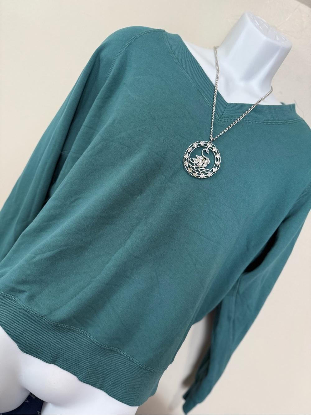 Buffalo David Bitton Teal V-Neck Sweatshirt